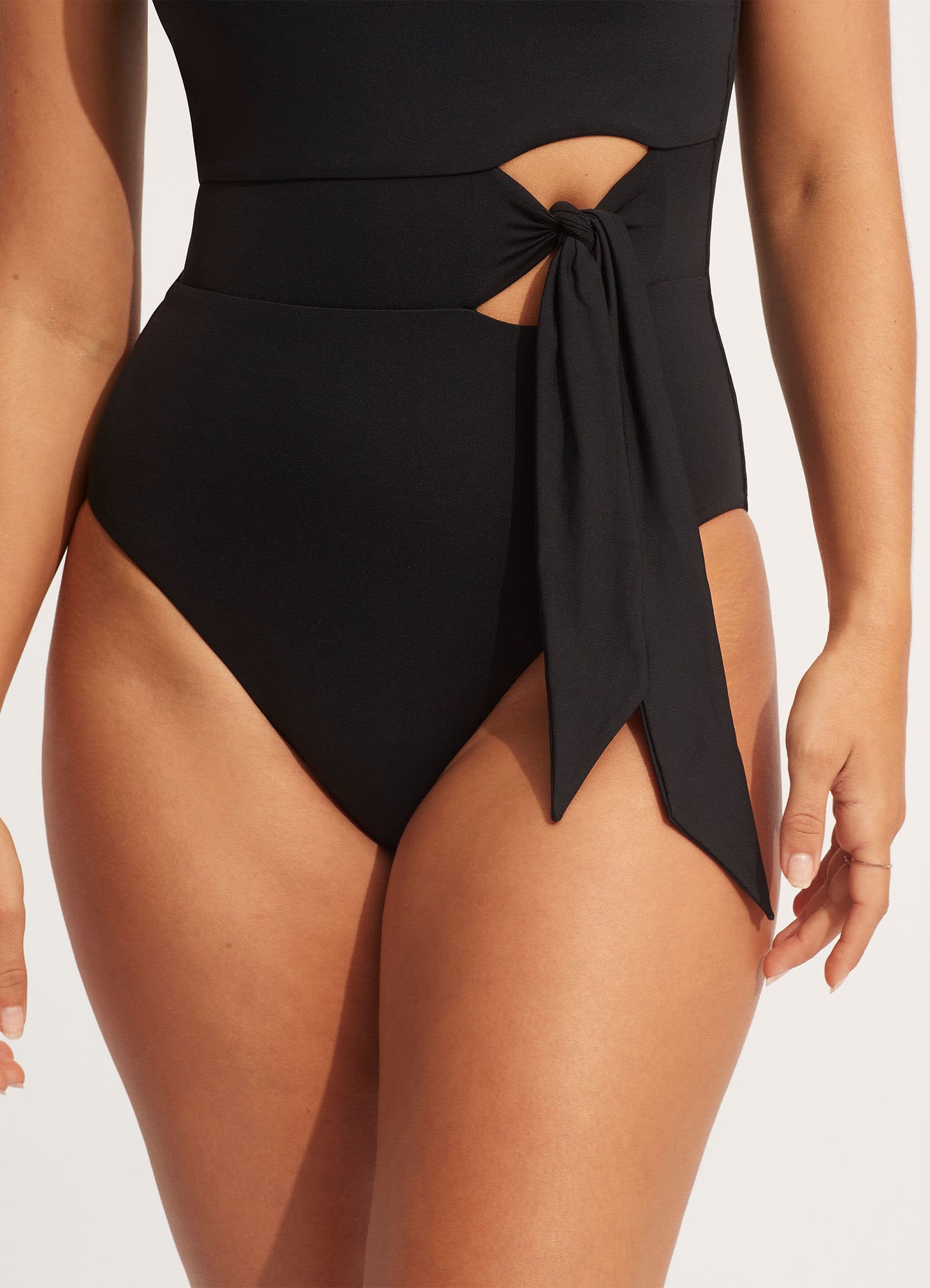 Seafolly Collective Tie Waist One Piece - Black