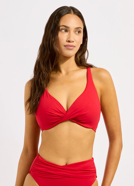 Seafolly Collective Wrap Front F Cup Bikini Top