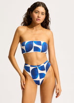 Sunray Reversible Tube Bikini Top - Ultramarine
