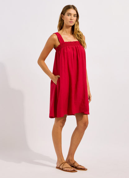 Beachedit Gathered Band Mini Dress