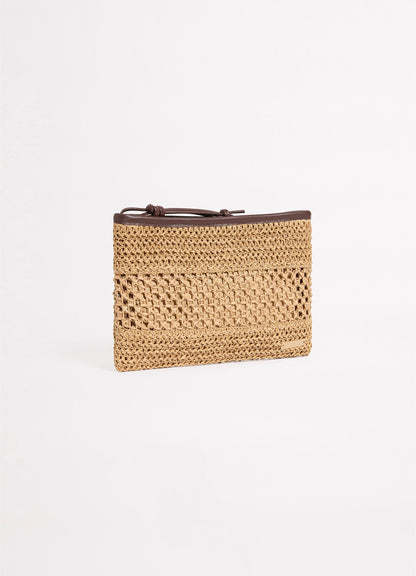 Carried Away Raffia Mini Pochette